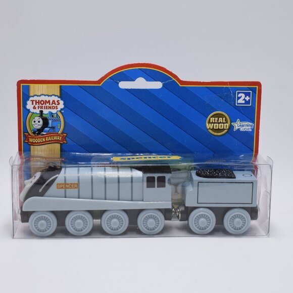 Spencer & Tender Learning Curve Thomas & Friends Wooden Railway Train Engine New - Picture 1 of 9